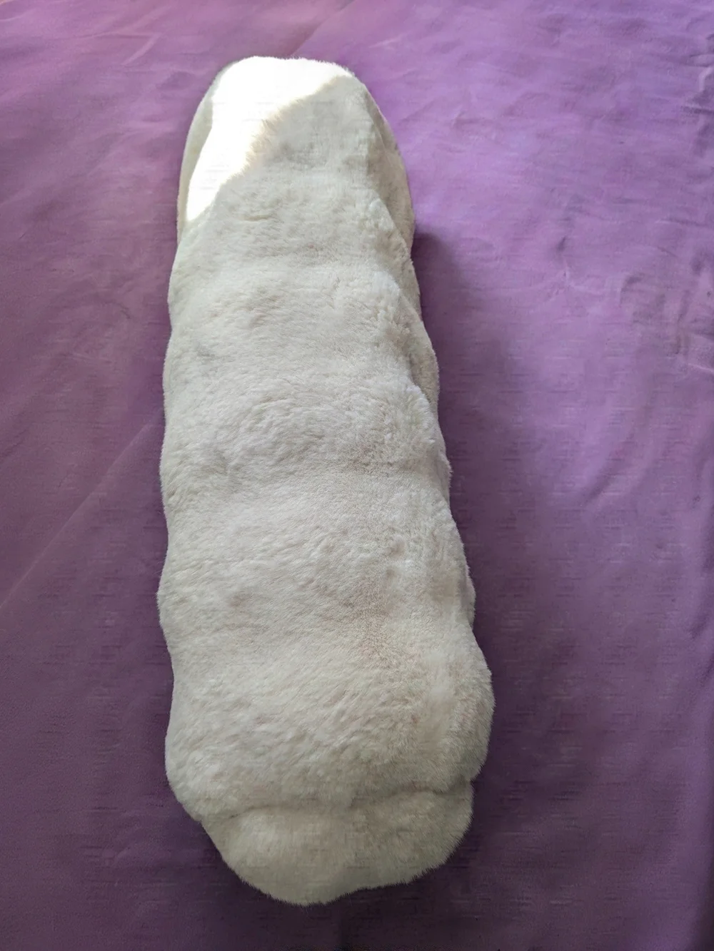 Mon Chateau Faux : Fur Lumbar Pillow Ivory Cream Decorative Throw Pillow